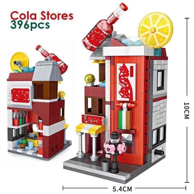 LOZ Mini Street Hongkong Street Food Building Blocks Set China Town Chinese Street Mini Street Shopping Street Kids Puzzle Mini Block Brick Toy