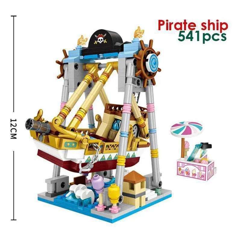 LOZ Mini Street Hongkong Street Food Building Blocks Set China Town Chinese Street Mini Street Shopping Street Kids Puzzle Mini Block Brick Toy