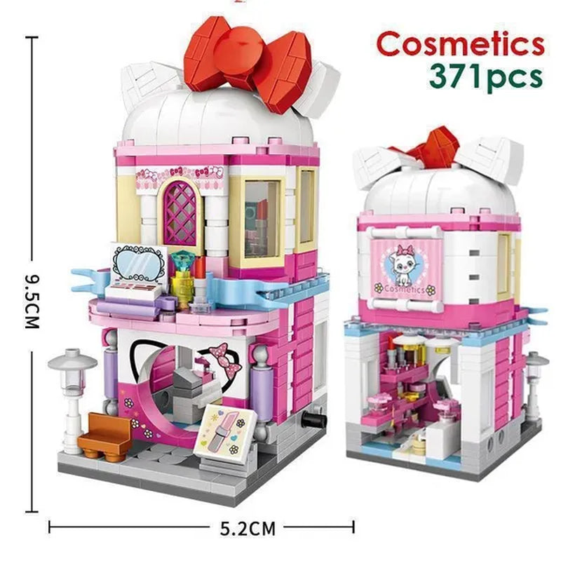 LOZ Mini Street Hongkong Street Food Building Blocks Set China Town Chinese Street Mini Street Shopping Street Kids Puzzle Mini Block Brick Toy