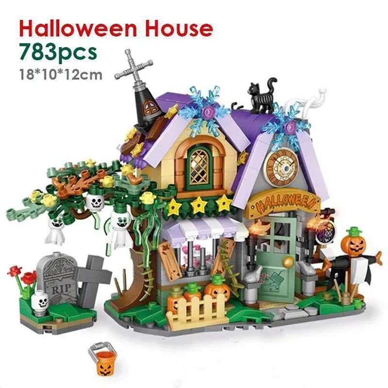 LOZ Mini Street Hongkong Street Food Building Blocks Set China Town Chinese Street Mini Street Shopping Street Kids Puzzle Mini Block Brick Toy