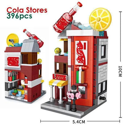 LOZ Mini Street Hongkong Street Food Building Blocks Set China Town Chinese Street Mini Street Shopping Street Kids Puzzle Mini Block Brick Toy