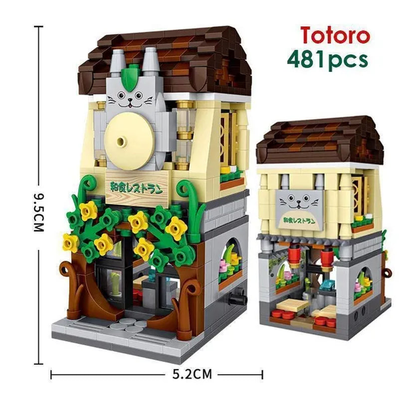 LOZ Mini Street Hongkong Street Food Building Blocks Set China Town Chinese Street Mini Street Shopping Street Kids Puzzle Mini Block Brick Toy