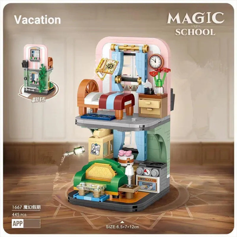 LOZ Mini Street Hongkong Street Food Building Blocks Set China Town Chinese Street Mini Street Shopping Street Kids Puzzle Mini Block Brick Toy
