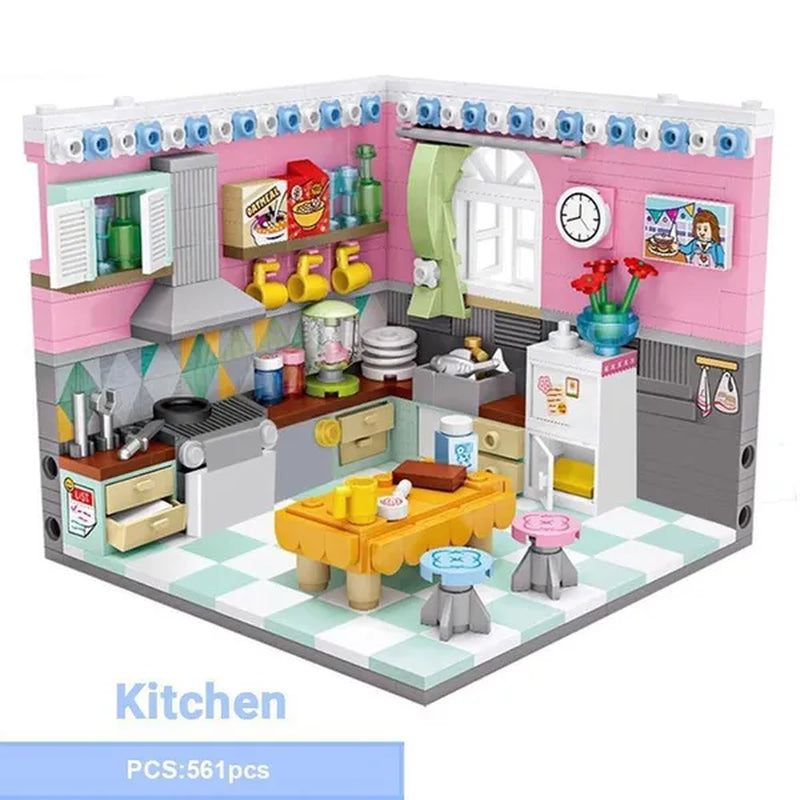 LOZ Mini Street Hongkong Street Food Building Blocks Set China Town Chinese Street Mini Street Shopping Street Kids Puzzle Mini Block Brick Toy