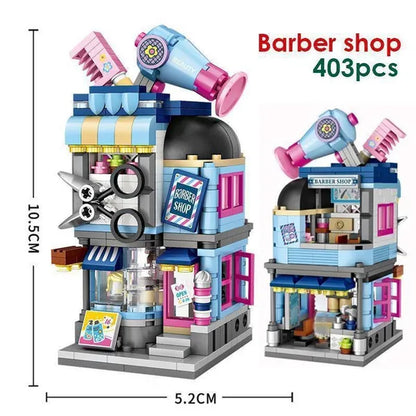 LOZ Mini Street Hongkong Street Food Building Blocks Set China Town Chinese Street Mini Street Shopping Street Kids Puzzle Mini Block Brick Toy
