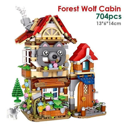 LOZ Mini Street Hongkong Street Food Building Blocks Set China Town Chinese Street Mini Street Shopping Street Kids Puzzle Mini Block Brick Toy