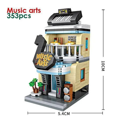 LOZ Mini Street Hongkong Street Food Building Blocks Set China Town Chinese Street Mini Street Shopping Street Kids Puzzle Mini Block Brick Toy
