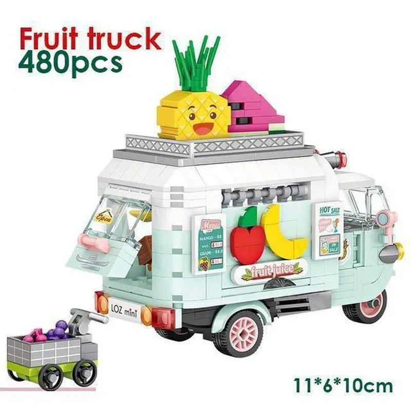 LOZ Mini Street Hongkong Street Food Building Blocks Set China Town Chinese Street Mini Street Shopping Street Kids Puzzle Mini Block Brick Toy