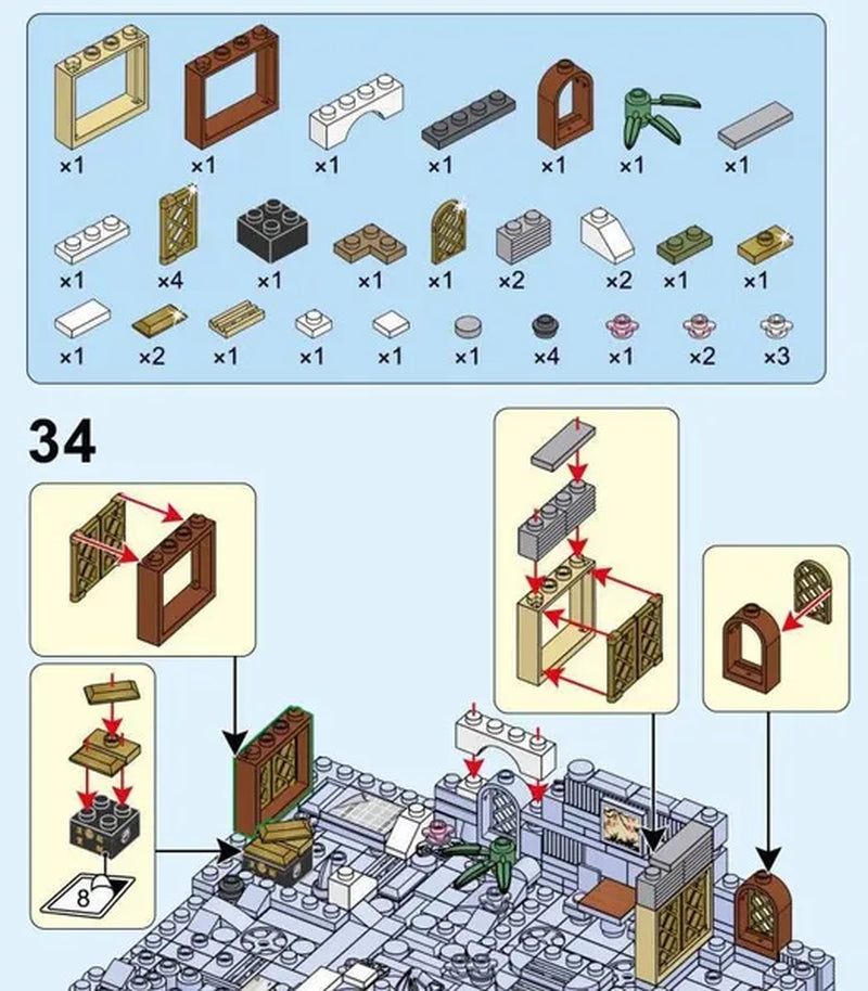 LOZ Mini Street Hongkong Street Food Building Blocks Set China Town Chinese Street Mini Street Shopping Street Kids Puzzle Mini Block Brick Toy