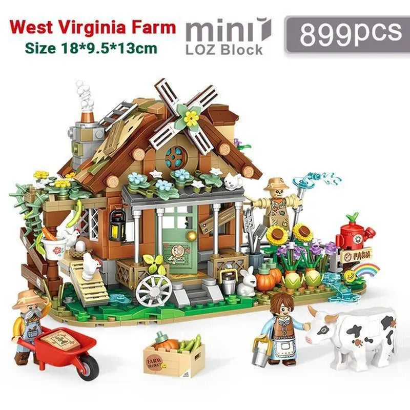 LOZ Mini Street Hongkong Street Food Building Blocks Set China Town Chinese Street Mini Street Shopping Street Kids Puzzle Mini Block Brick Toy